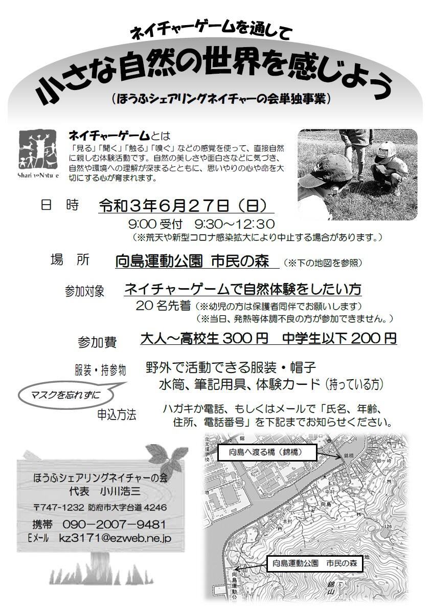 ネイチャーゲームを通して小さな自然の世界を感じよう ネイチャーゲームを通して小さな自然の世界を感じよう